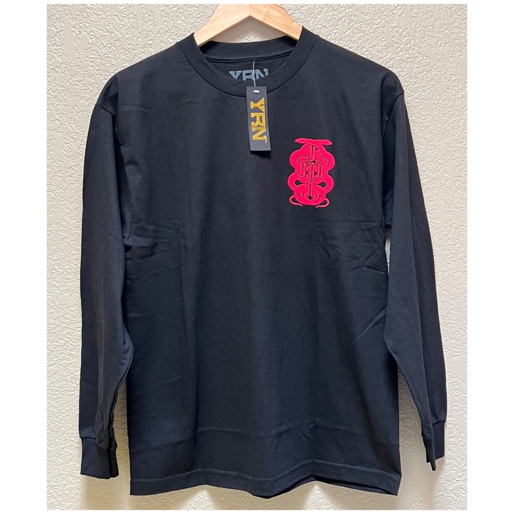 YRN Culture II Snake Black Long Sleeve T-Shirt Adult Size Small